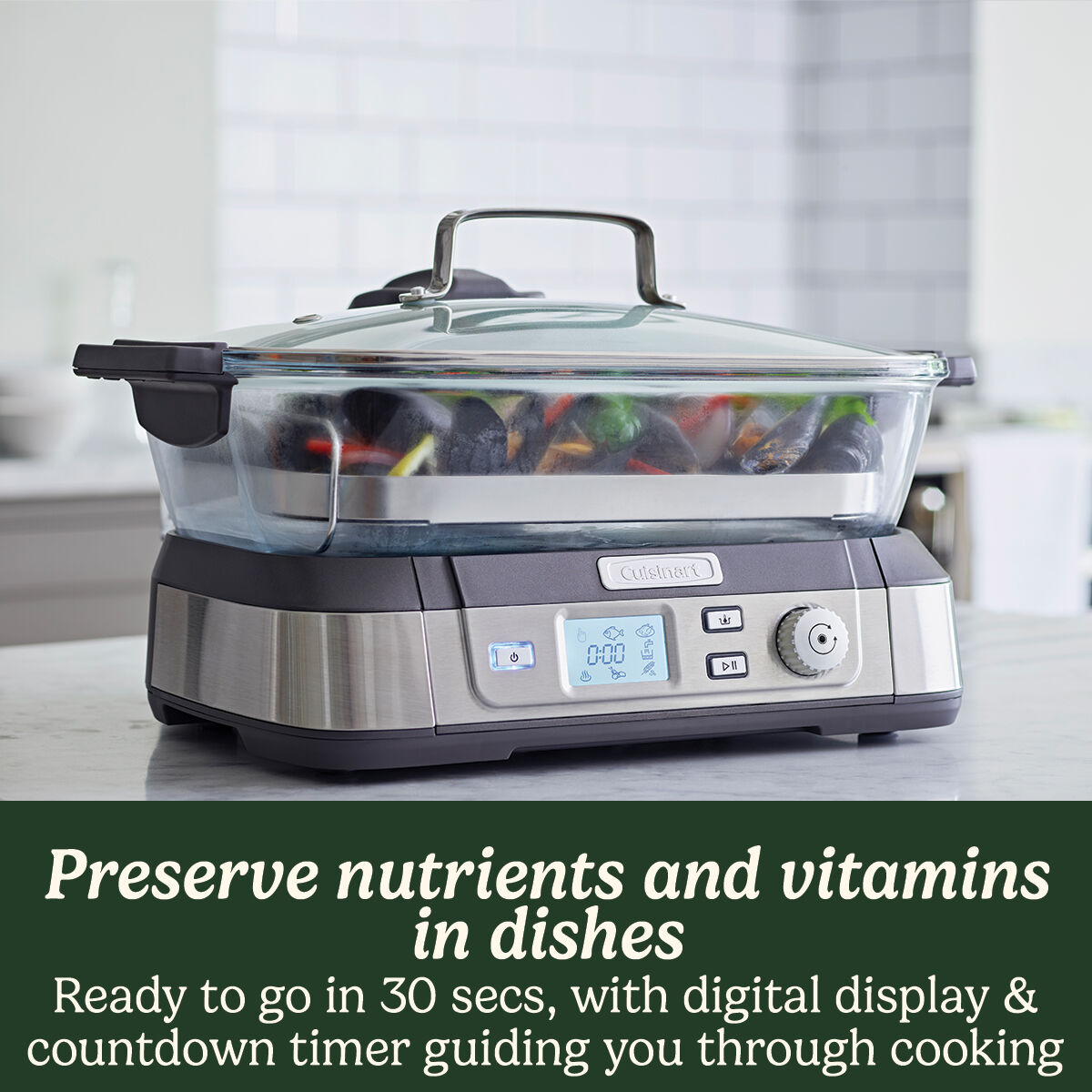 Cookfresh Professional Glass Steamer STM1000U Cuisinart